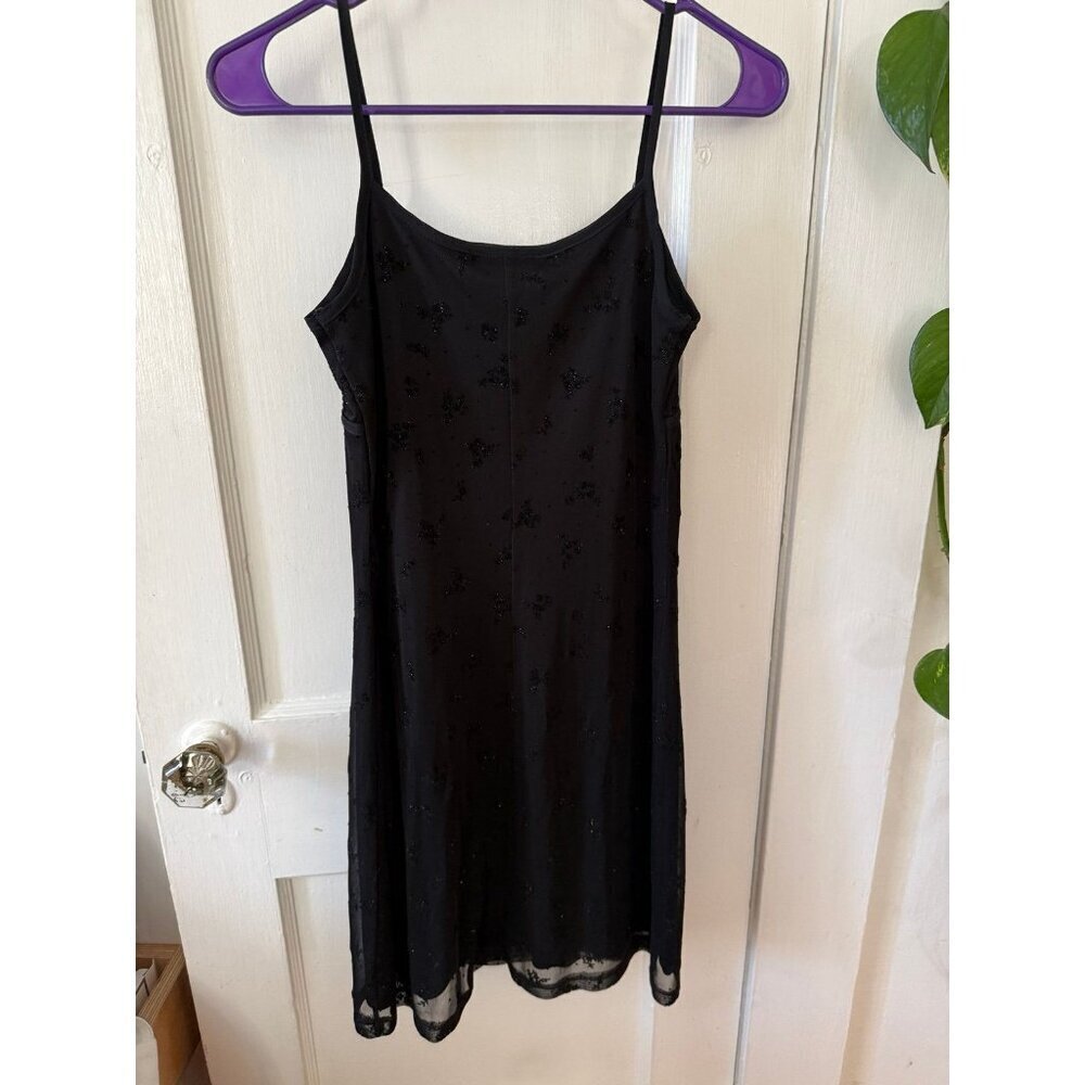 Vintage Rocket Candy Black Beaded Slip Dress – Size Small - Picture 8 of 10